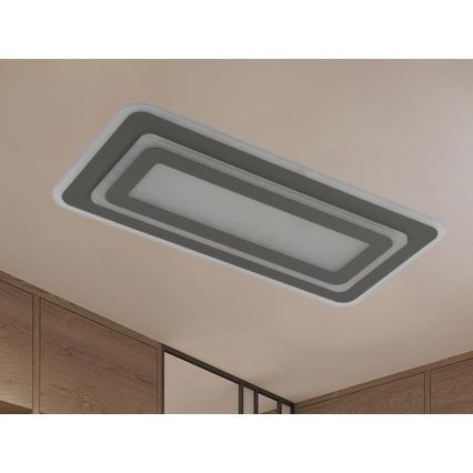 LED prigušivo stropno svjetlo LED/85W/230V 3000-6500K sivo + daljinski upravljač