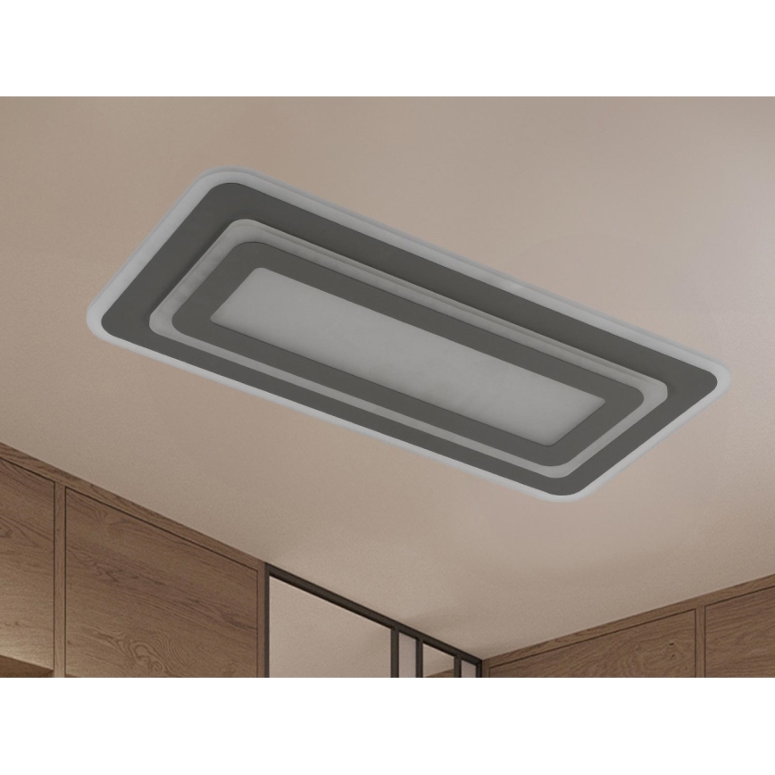 LED prigušivo stropno svjetlo LED/85W/230V 3000-6500K sivo + daljinski upravljač