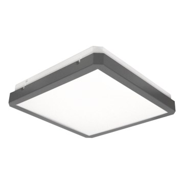 LED stropno svjetlo s senzorom pokreta i sumraka RAVA LED/38W/230V 4000K 41x41 cm antracit