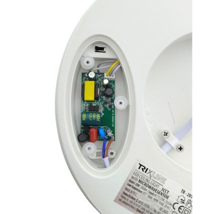 LED stropna svjetiljka sa senzorom pokreta LED/20W/230V 3000/4000/6500K Ø 230 cm IP54 siva