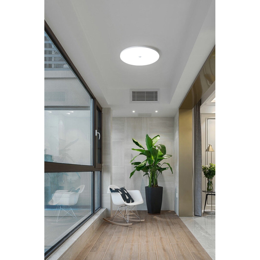 LED stropno svjetlo sa senzorom sumraka i pokreta MORETTI LED/24W/230V Ø 30 cm IP40 6500K