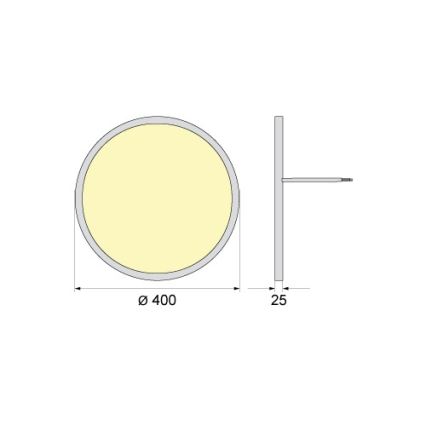 LED stropno svjetlo SIMEN LED/32W/230V 4000K IP40 Ø 40 cm bijelo UGR19