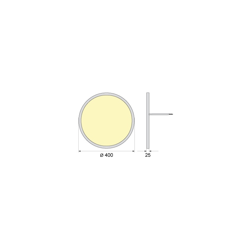 LED stropno svjetlo SIMEN LED/32W/230V 4000K IP40 Ø 40 cm bijelo UGR19