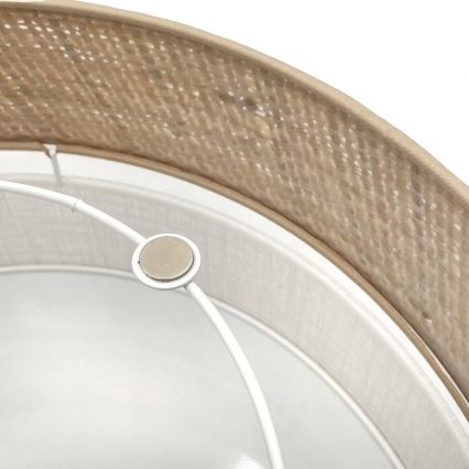 LED stropna svjetiljka SIRJA BOHO LED/20W/230V 4000K Ø 35 cm bež/bijela