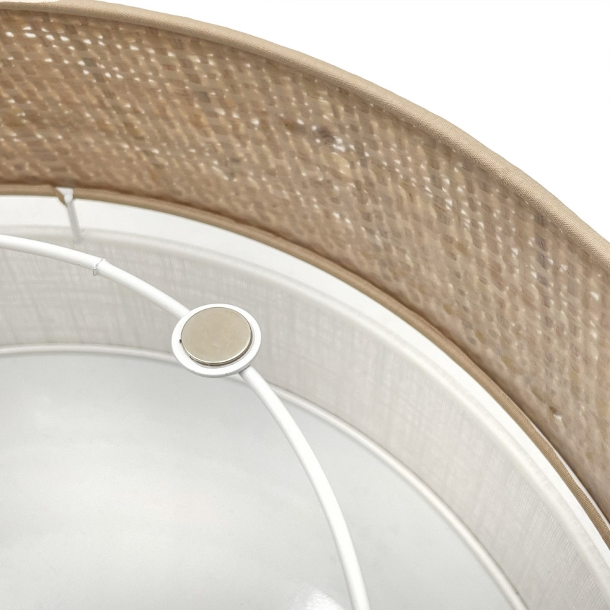 LED stropna svjetiljka SIRJA BOHO LED/20W/230V 4000K Ø 35 cm bež/bijela