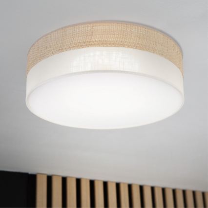 LED stropna svjetiljka SIRJA BOHO LED/36W/230V 4000K Ø 45 cm bež/krem
