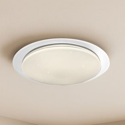 LED prigušivo stropno svjetlo SONIC LED/35W/230V 3000–6000K Ø 45 cm bijelo + daljinski upravljač