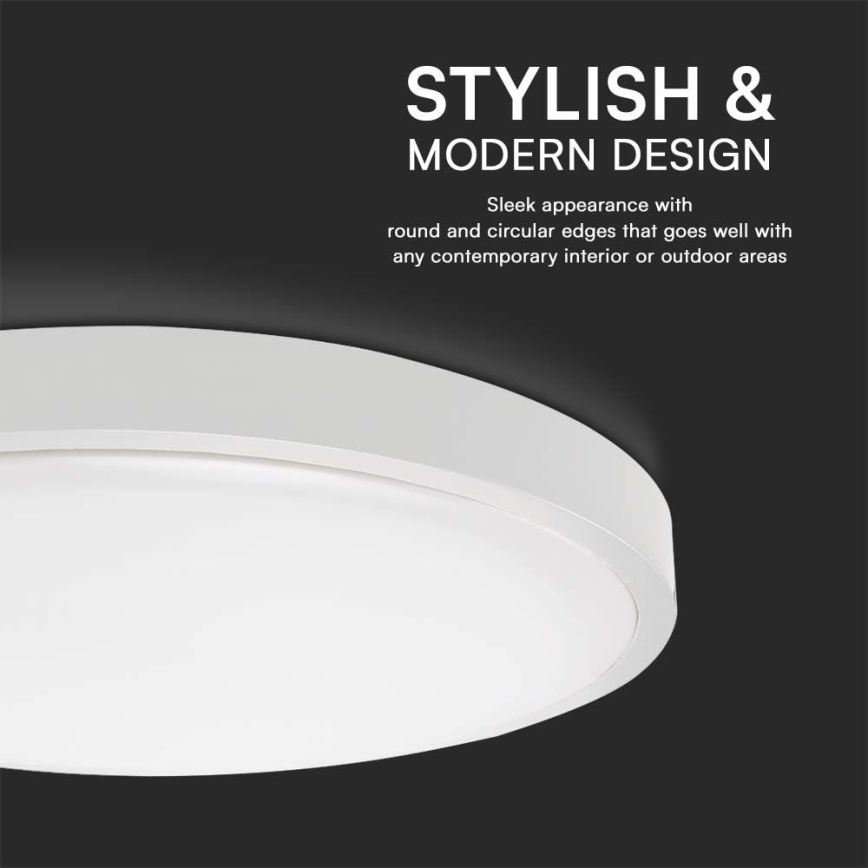 LED stropno svjetlo za kupaonicu LED/18W/230V 3000K IP44 Ø 25 cm bijelo