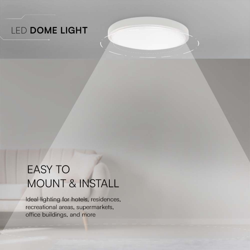 LED stropno svjetlo za kupaonicu LED/18W/230V 3000K IP44 Ø 25 cm bijelo