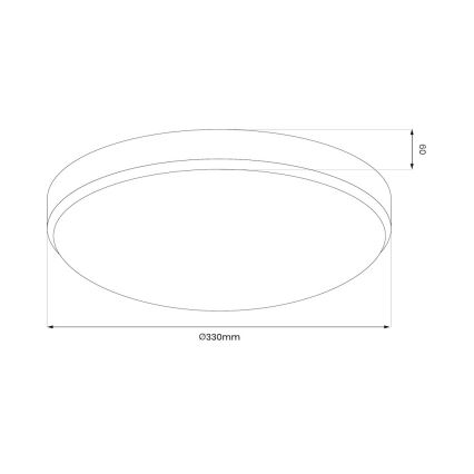 LED stropno svjetlo za kupaonicu MAYA LED/15W/230V promjer 33 cm IP44 sjajni krom