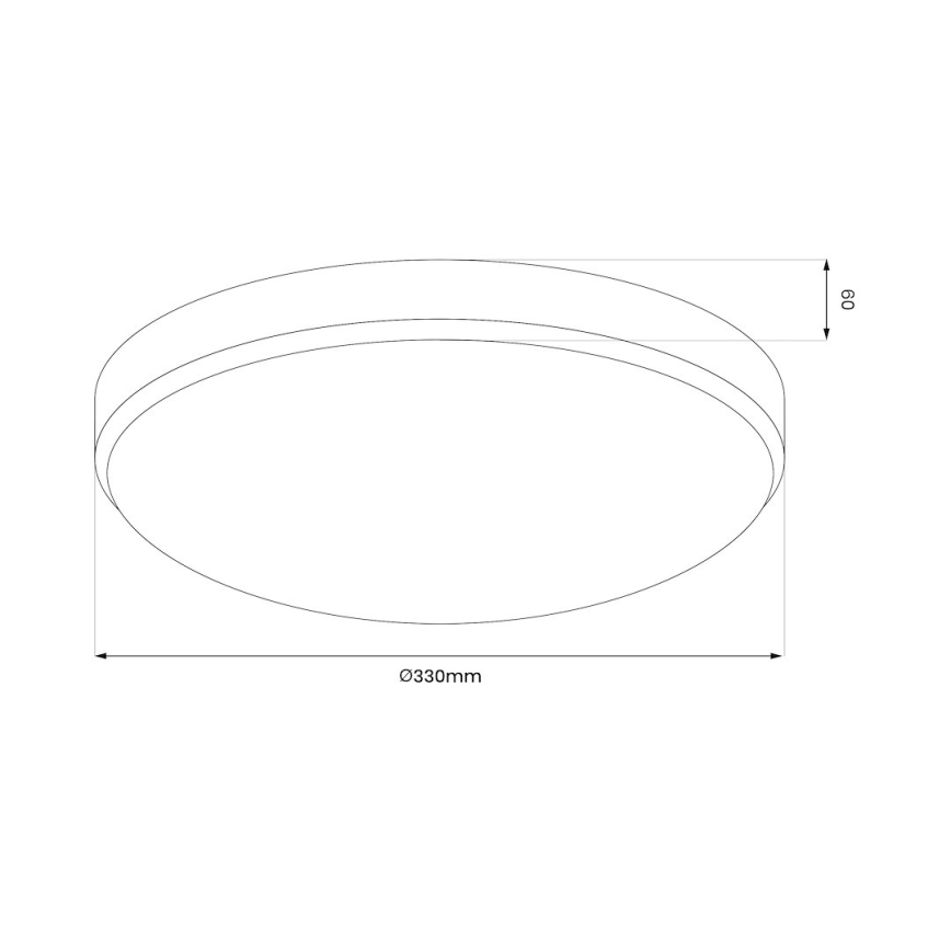 LED stropno svjetlo za kupaonicu MAYA LED/15W/230V promjer 33 cm IP44 sjajni krom