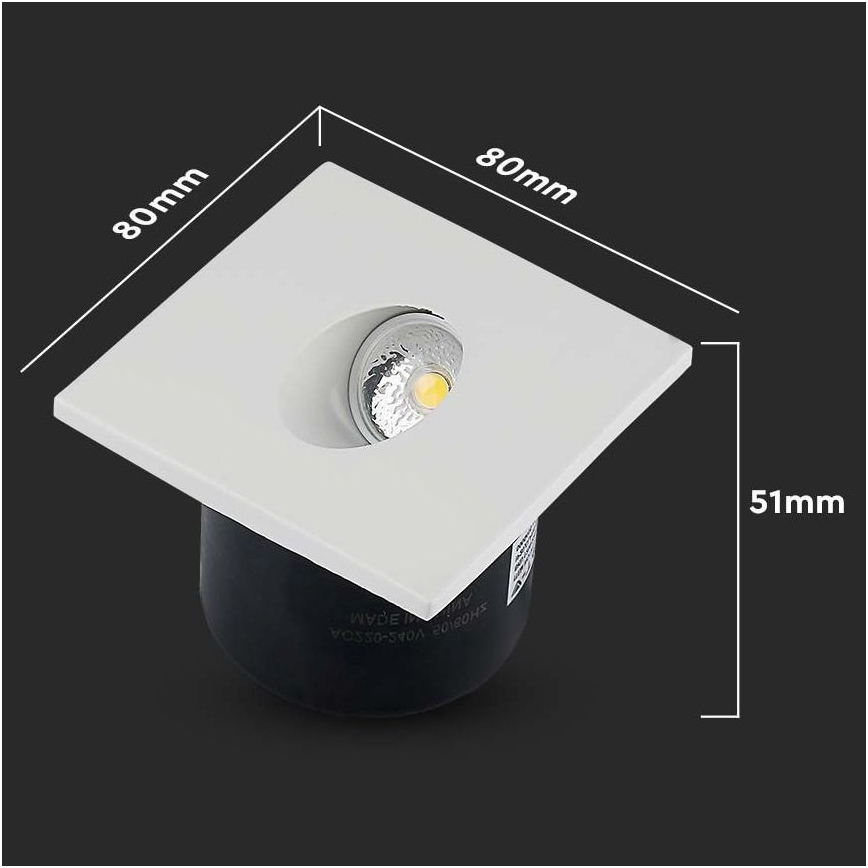 LED Stubišna svjetiljka LED/3W/230V 4000K bijela