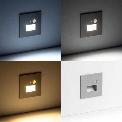 LED Stubišna svjetiljka sa senzorom pokreta LED/1,5W/230V 3000K/4000K/6500K