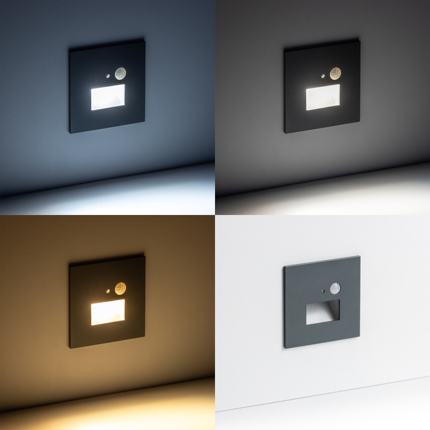 LED Stubišna svjetiljka sa senzorom pokreta LED/1,5W/230V 3000K/4000K/6500K