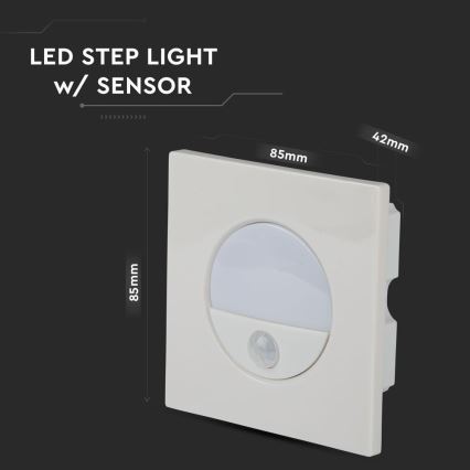 LED Stubišna svjetiljka sa senzorom pokreta LED/3W/230V 4000K bijela