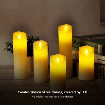 LED Svijeća LED/2xAA topla bijela 12,5 cm