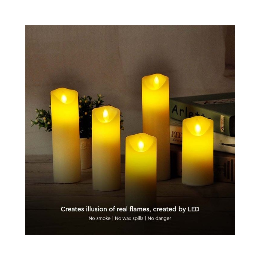 LED Svijeća LED/2xAA topla bijela 15 cm