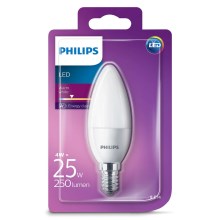 LED svijeća Philips E14/4W/230V - CANDLE mliječno staklo