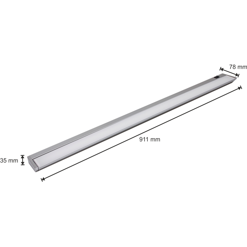LED Svjetiljka ispod ormarića LED/15W/230V srebrna