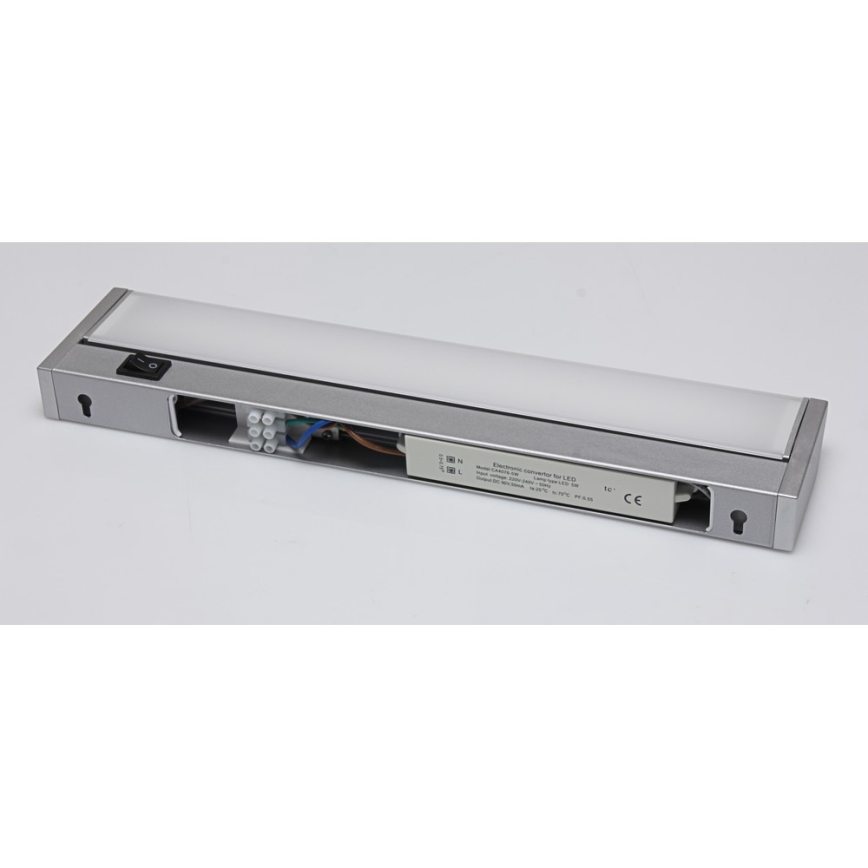 LED Svjetiljka ispod ormarića LED/5W/230V srebrna