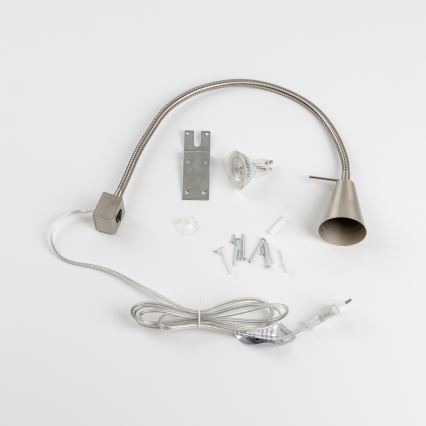 LED svjetiljka s kopčom 1x GU10/4,7W/230V matni krom