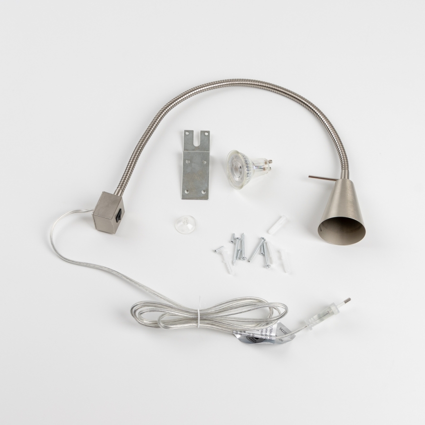 LED svjetiljka s kopčom 1x GU10/4,7W/230V matni krom