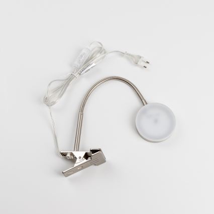 LED svjetiljka s kopčom LED/3,2W/230V matni krom