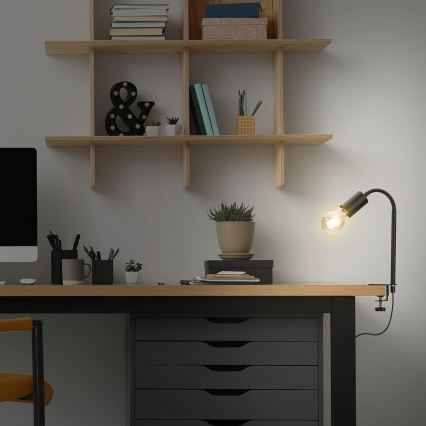 LED svjetiljka sa stezaljkom 1xE27/4,2W/230V 2700K crna