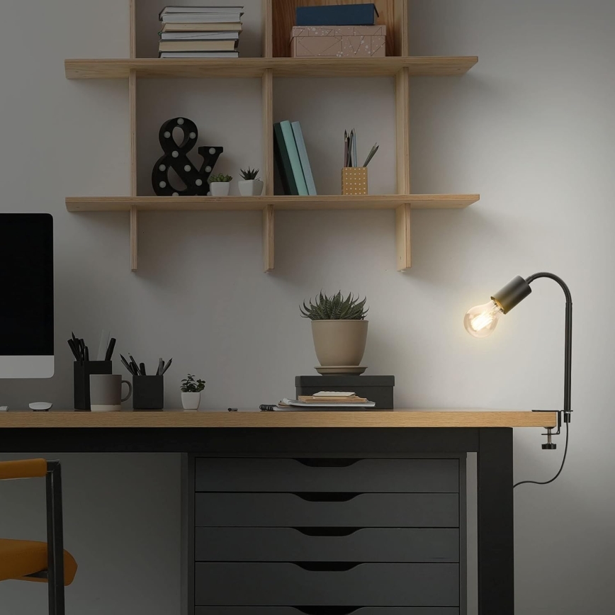 LED svjetiljka sa stezaljkom 1xE27/4,2W/230V 2700K crna