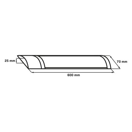 LED svjetiljka za fluorescentne cijevi LED/18W/230V 4000K 60 cm crna