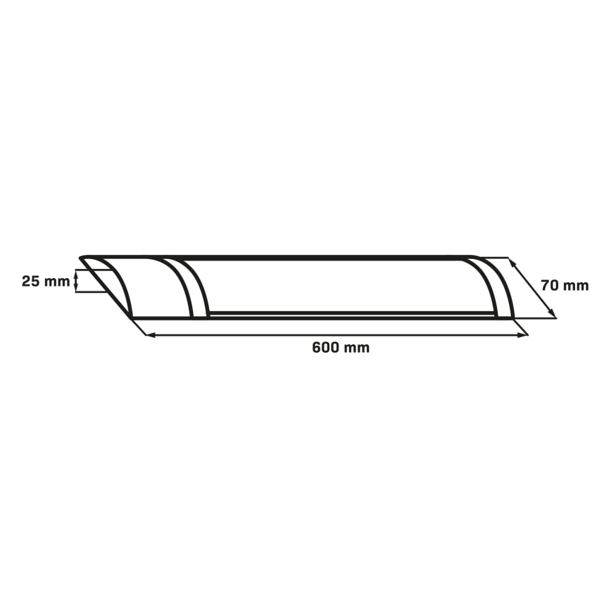 LED svjetiljka za fluorescentne cijevi LED/18W/230V 4000K 60 cm crna