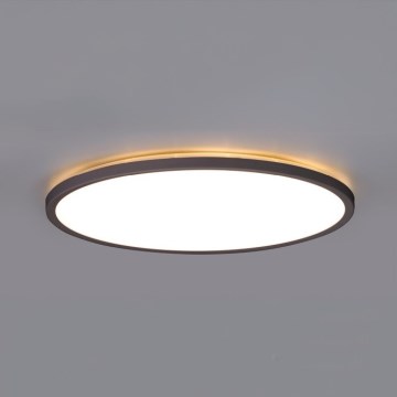 LED Svjetiljka za kupaonicu sa senzorom za pokret i dan/noć NIVERA LED/24W/230V IP54 3000/4000/6000K pr. 30 cm crna + daljinski upravljač