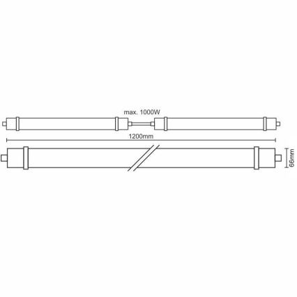 LED svjetiljka za radne prostore LED/40W/180-265V IP65