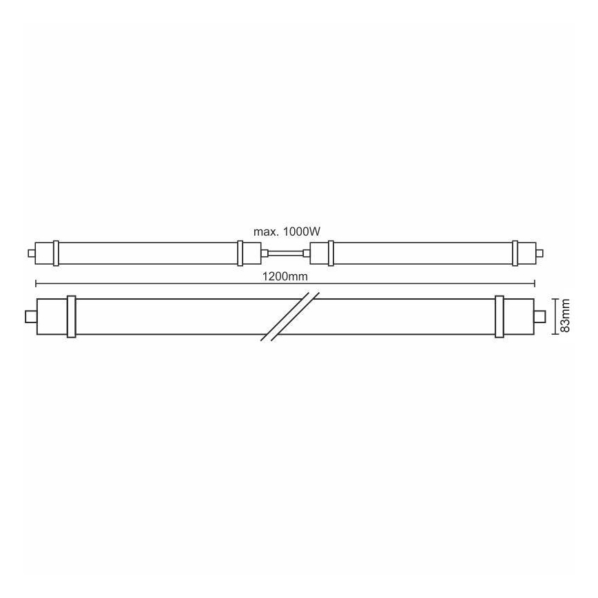 LED svjetiljka za radne prostore sa senzorom LED/40W/180-265V IP65 4000K