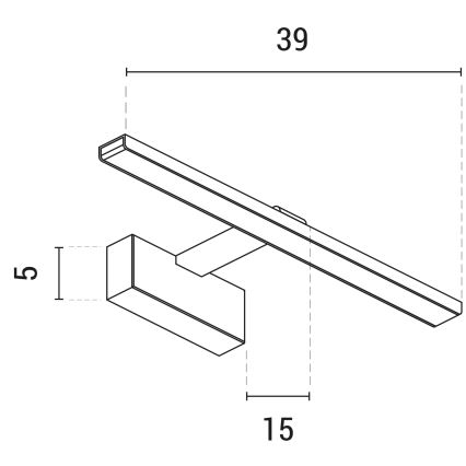 LED Svjetiljka za slike LED/9W/230V 3000K 39 cm bijela