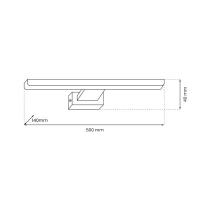 LED Svjetiljka za slike PINTO LED/12W/230V crna