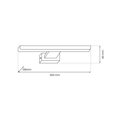 LED Svjetiljka za slike PINTO LED/7W/230V zlatna