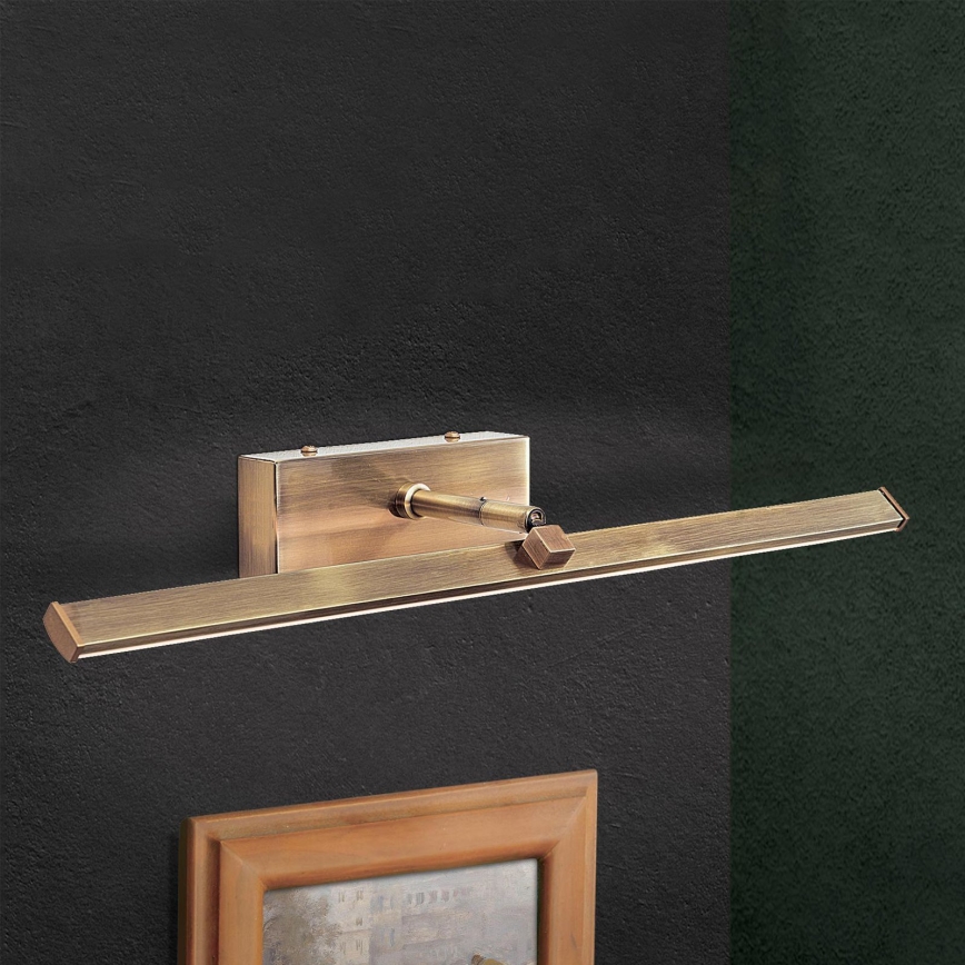 LED Svjetiljka za slike PUBLIO LED/10W/230V 50 cm zlatna/patina