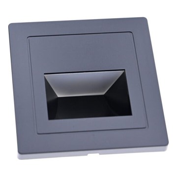 LED svjetiljka za stepenište LED/3W/230V 3000K crna