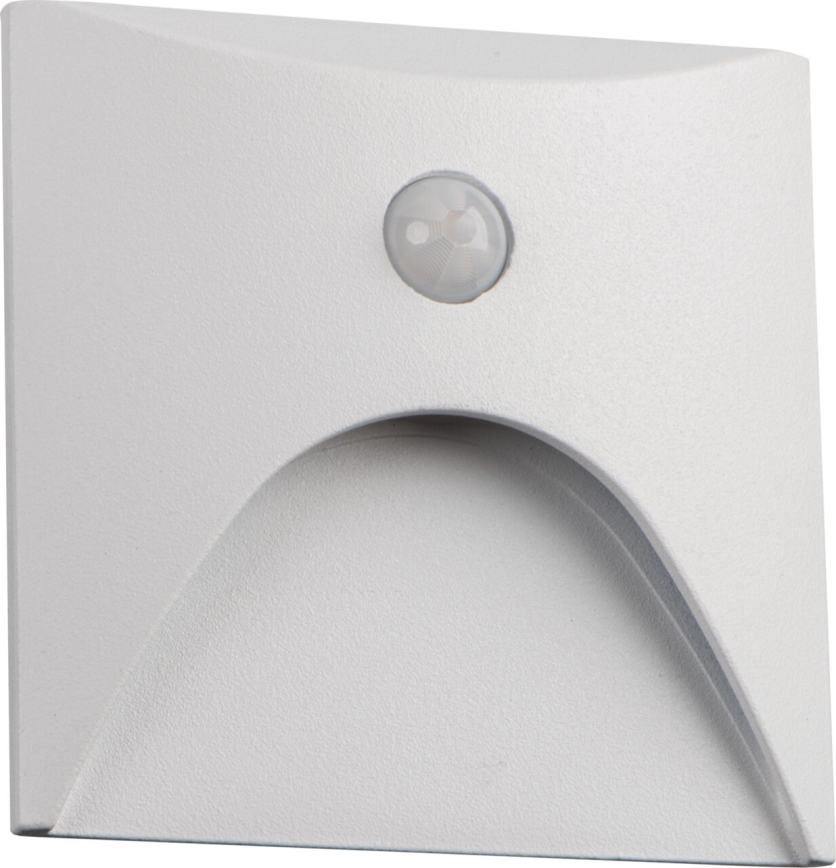 LED svjetiljka za stepenište s senzorom pokreta i sumraka EXIN LED/2,5W/230V 3000K IP65 bijela kvadratna