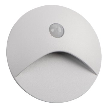 LED svjetiljka za stepenište s senzorom pokreta i sumraka EXIN LED/2,5W/230V 3000K IP65 bijela okrugla