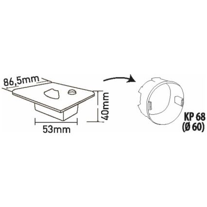 LED svjetiljka za stepenište s detektorom pokreta i senzorom sumraka LED/1,5W/230V 3000/4000/6000K crna