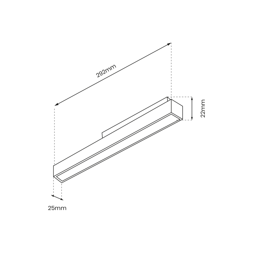 LED Svjetiljka za tračni sustav MAGNETIC TRACK 1xLED/12W/48V