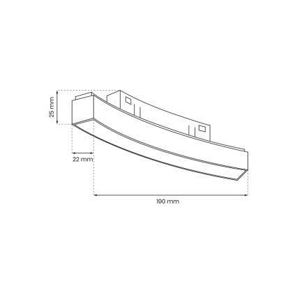 LED Svjetiljka za tračni sustav MAGNETIC TRACK LED/10W/48V 3000K crna