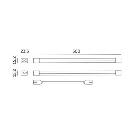 LED Podpultna svjetiljka za uzgoj biljaka GROWLY 2xLED/8,5W/230V bijela