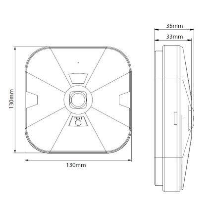 LED svjetlo za nuždu GATRION LED/3/1W/3,2V 6000K 3000 mAh IP54 bijela
