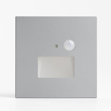 LED svjetlo za stubište s senzorem pokreta i sumraka LED/1,5W/230V 3000/4000/6500K srebrno