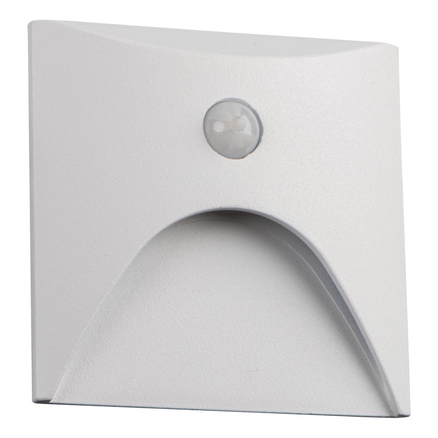 LED svjetlo za stepenište sa senzorom pokreta i sumraka EXIN LED/2,5W/230V 4000K IP65 bijelo, kvadratno