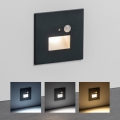 LED svjetlo za stepenište sa senzorom pokreta i sumraka LED/1,5W/230V 3000/4000/6000K antracit