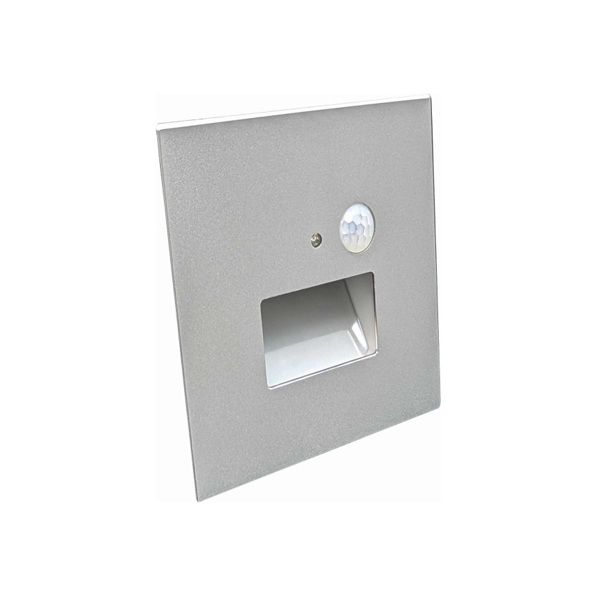 LED svjetiljka za stubište sa senzorom pokreta i sumraka LED/1,5W/230V 3000/4000/6000K siva